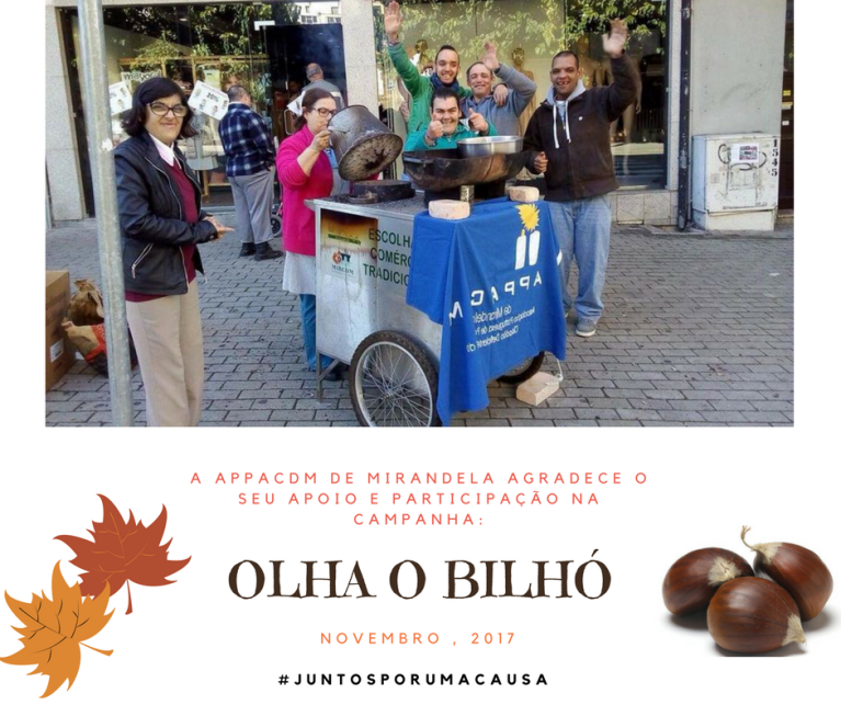 A APPACDM de MIRANDELA AGRADECE O SEU APOIO
